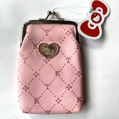 Hello Kitty Sanrio rosa Geldbörse Münzetui Etui süß Verschluss Portemonnaie hübsch
