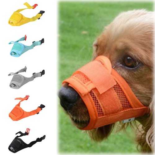 Soft Dog Muzzle For Small Medium Large Dogs Breathable Air Mesh Adjustable