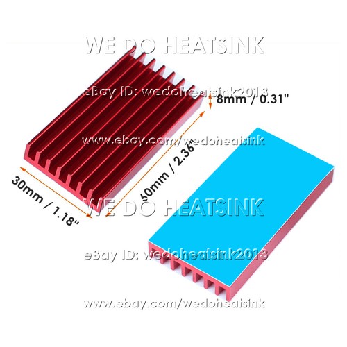 60x30x8mm Heatsink Radiator Cooler With Thermal Ahesive Tape for USB DIP - Afbeelding 19 van 22