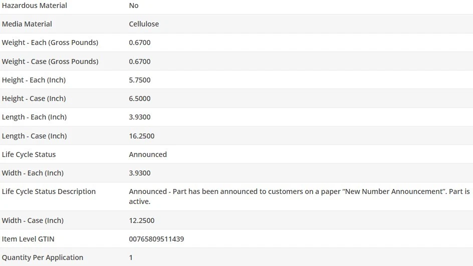 Filtro de aceite de motor OEM WIX para Chevrolet Sedán Entrega 1954-1955 L6-4,3 L Foto 4 de 4