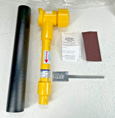 Molded Poly MDPE Gas Tapping Tee 3'' IPS x 1/2'' CTS w/ LYCO Excess Flow Valve EFV