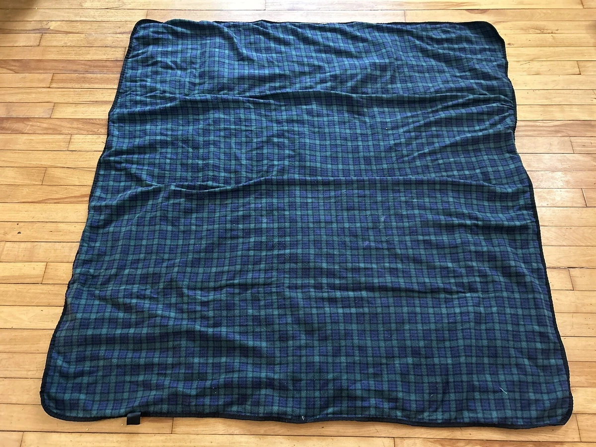 Lined Outdoor Picnic Blanket Foldable Waterproof Warner Bros 55 x55 Plaid Blue