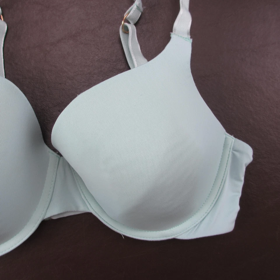 Secret Treasures 胸罩 34D 蓝色衬垫钢圈可调节扣背 — 第 4/4 张图片