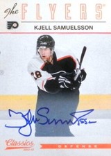12-13 panini classics signatures base kjell samuelsson flyers autograph auto 