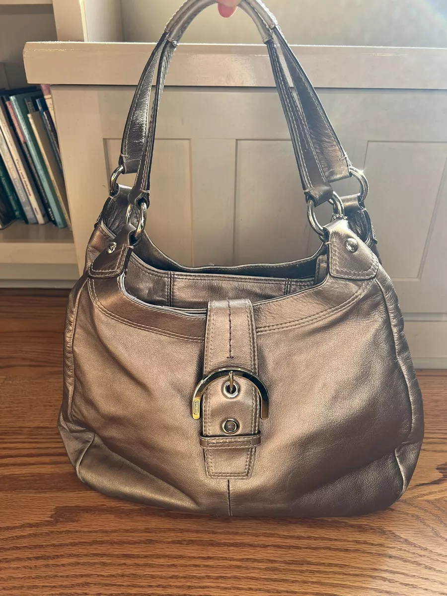 Coach metallic online shoulder bag