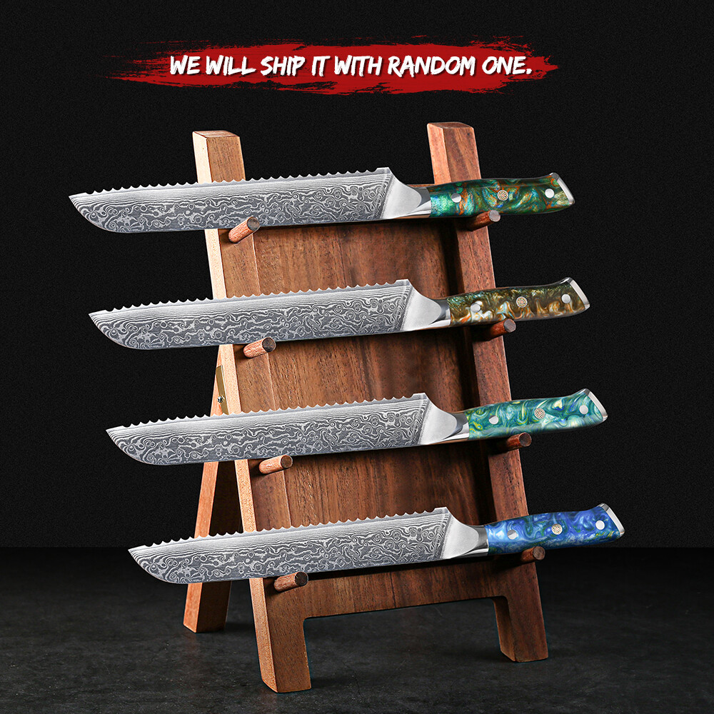 2Pcs TURWHO 8in Bread Knife Japan VG10 Damascus Steel Kitchen Knife Chef Shears