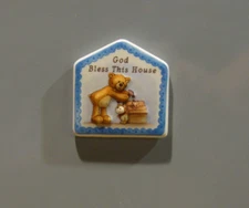 Gund Refrigerator Magnet #60485-A, GOD BLESS THIS HOUSE, NEW From Retail Store