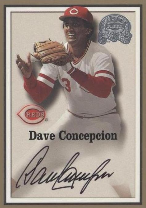 2000 Fleer Greats of the Game - Autographs Dave Concepcion Black Ink ...