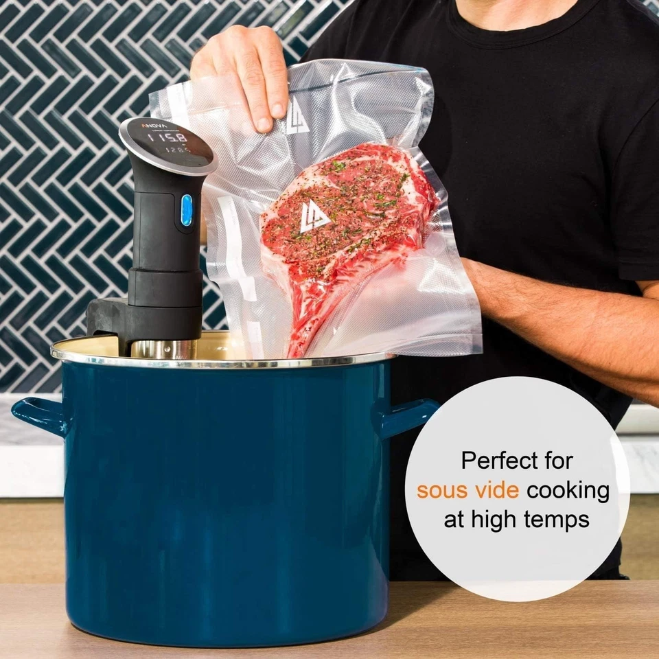 Bolsas selladoras al vacío para alimentos 8 x 12 pulgadas, 7 capas, sin BPA, precortadas - 200 CUENTAS Foto 4 de 4