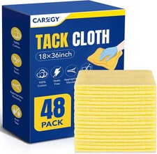 48Pcs Tack Cloth Dust Remover Woodworking Sanding Polish Wax Silicone Free