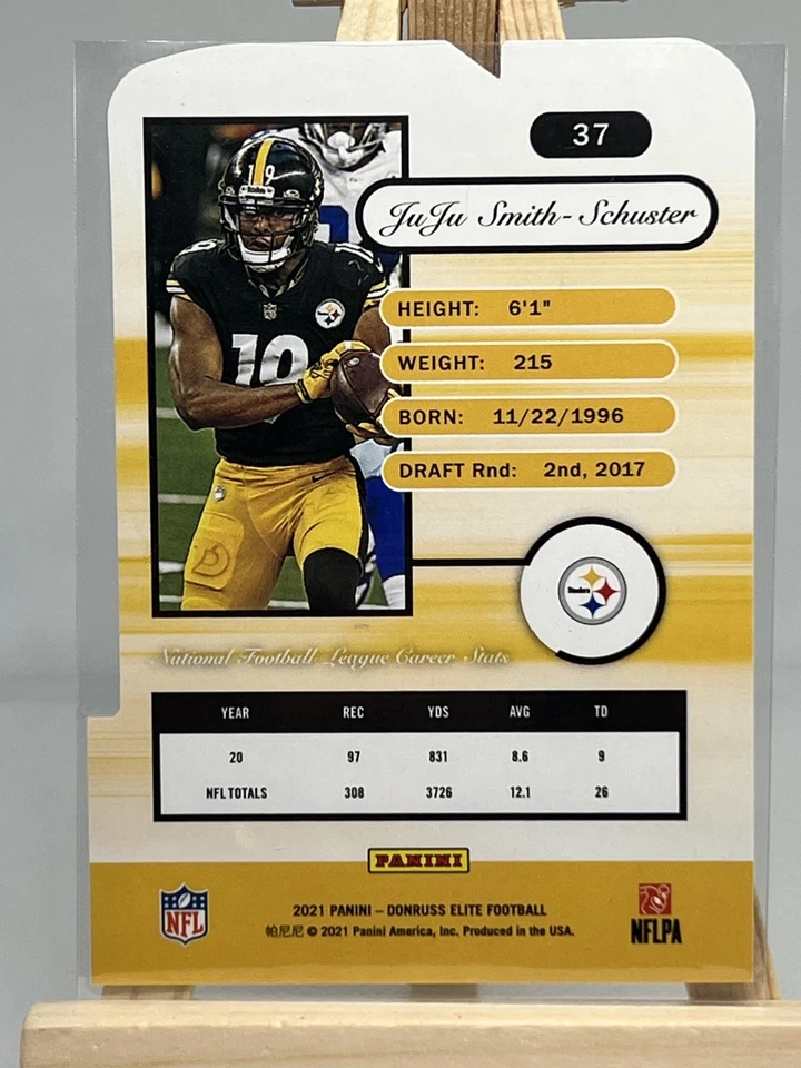 2021 Panini Donruss Elite - JuJu Smith-Schuster #37 Status Red Die-Cut /5 - Image 2 of 3