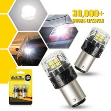 2pcs 1157 Led Tail Brake Stop Reverse Parking Turn Signal Light Bulb Super White