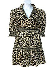 Gretchen Scott Goddess Sz XXL 16 Teardrop Dress Me Jane Champagne Leopard Boho