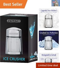 Compact Manual Ice Crusher with Stainless Steel Blades - Perfect for Cocktails