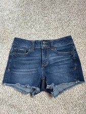 Mudd FLX Stretch Mid-Rise Shortie Distressed Denim Jeans for Juniors Size 3