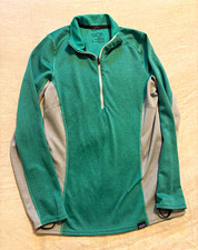 Patagonia Womens XS Capilene Quarter Zip Neck Baselayer Top Teal Grey