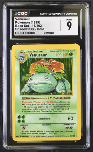 Venusaur (Shadowless) graded CGC 9 for sale on eBay
