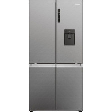 Haier HCR5919EHMP 528L American Style Fridge Freezer in Platinum Inox 52344