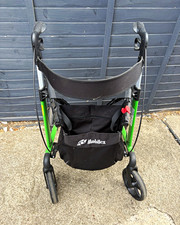 Mobilex Leopard Rollator 4-Wheel Foldable Walker Seat Bag Handbrakes Green