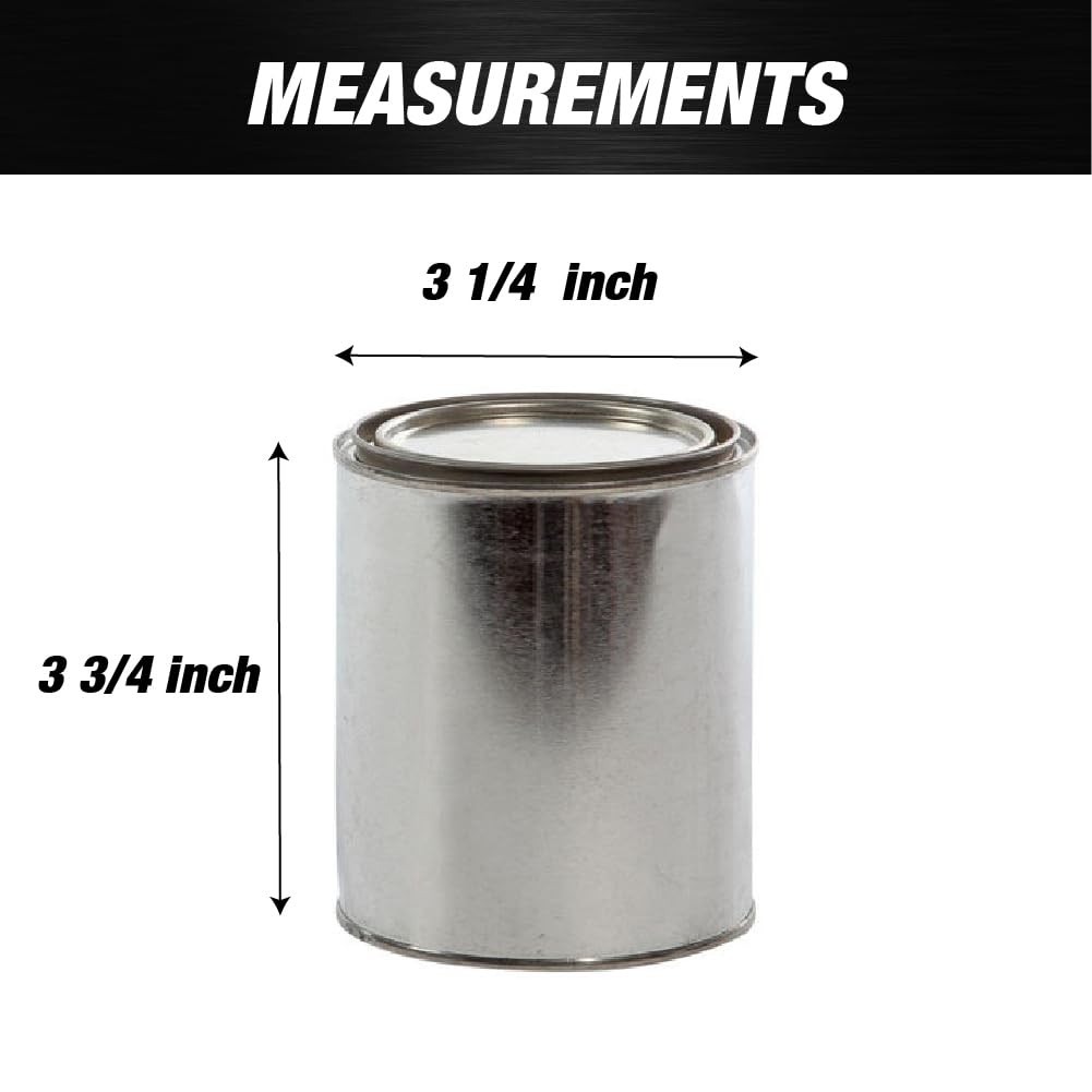LAUCO Empty Paint Cans with Lids, 16 oz Pint Metal Paint Cans, 6 Pack, Durable View 2