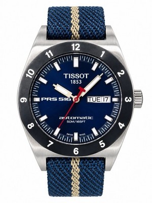 Tissot PRS 516 Automatic 40mm Blau Day Date ETA Automatik Saphir Top Zustand