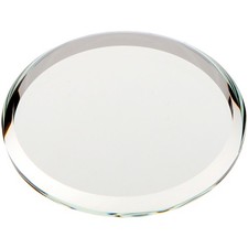 Círculo espejo vidrio biselado redondo Plymor 1,5" de 3 mm de grosor