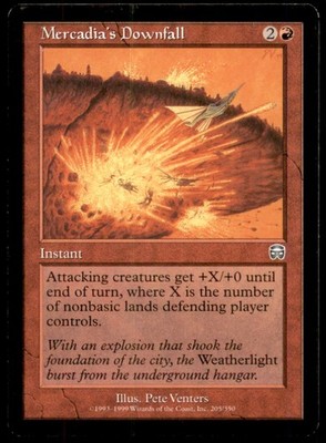 Mercadia's Downfall LP Light Play Mercadian Masques MTG [10336]