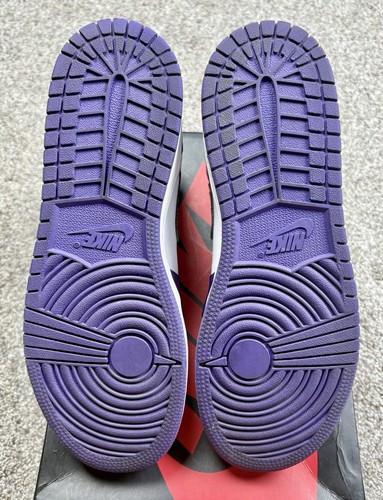 Air Jordan 1 Retro High GS Court Purple 2.0 575441-500 Men’s Size 5.5Y - Picture 5 of 6