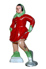 Barclay Lead 629 Female Ice Skater  Red  Green Suit Village Accessory 1