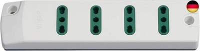 VIMAR FP00404.B mobile Steckdosenleiste 2P+T 16 A 250 V, mit 4 Ausgängen, 