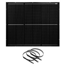 Balkon - Solarmodul 200W 24V mit dünnem Alu-Rahmen und Metall-Kabelbindern