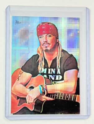 Bret Michaels Limited Edition Artist Signed  Rock Icon  Refractor Card 1/1