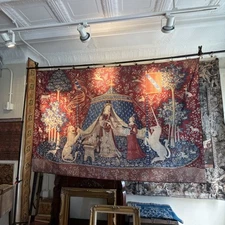 Harry Potter Hogwarts Gryffindor Common Room Lady and Unicorn Tapestry Replica