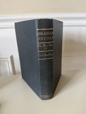 Abraham Lincoln The War Years Vol 4 Carl Sandburg 1939 HC Vintage