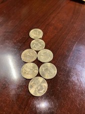 Seven 7 Gold US President One 1 Dollar Coins In Excellent Condition