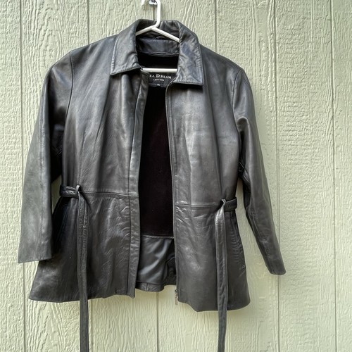Chaqueta de Cuero Sea Dream De Colección Para Hombres XXL Negro Bolsillo Cremallera Chaleco Extraíble *Defecto* - Imagen 3 de 21