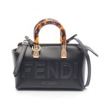 FENDI By The Way Mini 2Way Shoulder Handbag 8BS067 leather Black Used Women