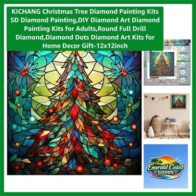 All-Inclusive 5D Diamond Painting Kit - Christmas Tree, Perfect Gift for Adults