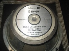 CELESTION G10-60 10" 253mm 8 Ohm Speaker, 60 Watt, Top Sound