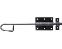 Bolzen-Stangenriegel Mit Befestigter Schlaufe 300 X Ø 14 Mm Schwarz Kunststoffbe