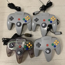  FOR PARTS/REPAIR Lot Of 4 OEM Nintendo N64 Controller