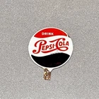 VINTAGE PEPSI COLA SODA PLATE TOPPER PORCELAIN SIGN CAR GAS OIL TRUCK MOTORCYCLE