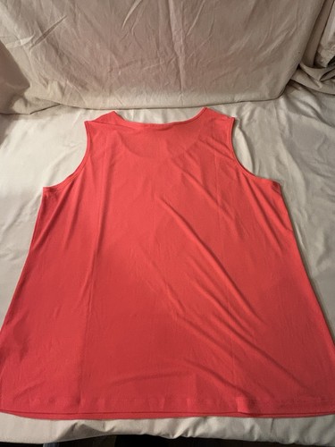 Susan Graver Size 1X Coral/Red U-Neck Sleeveless Soft Woman’s Shirt - Picture 5 of 5