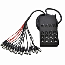 Seismic Audio SACB-12x4x25 - 12 Channel XLR Low Profile Snake Cable - 25 Feet