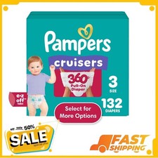 Pampers Cruisers 360 Baby Diapers Size 3, 132 Count Select for More Options