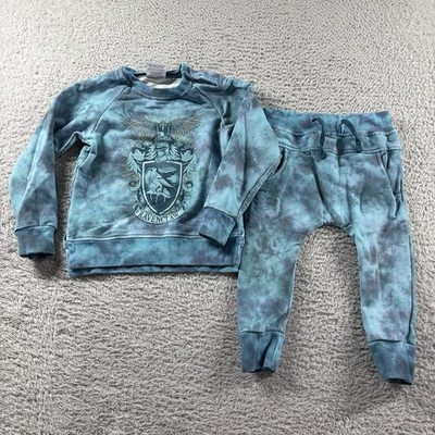 Bums Roses Bamboo Harry Potter Ravenclaw Sweat Suit Tie Dye Toddler 18-24M Blue