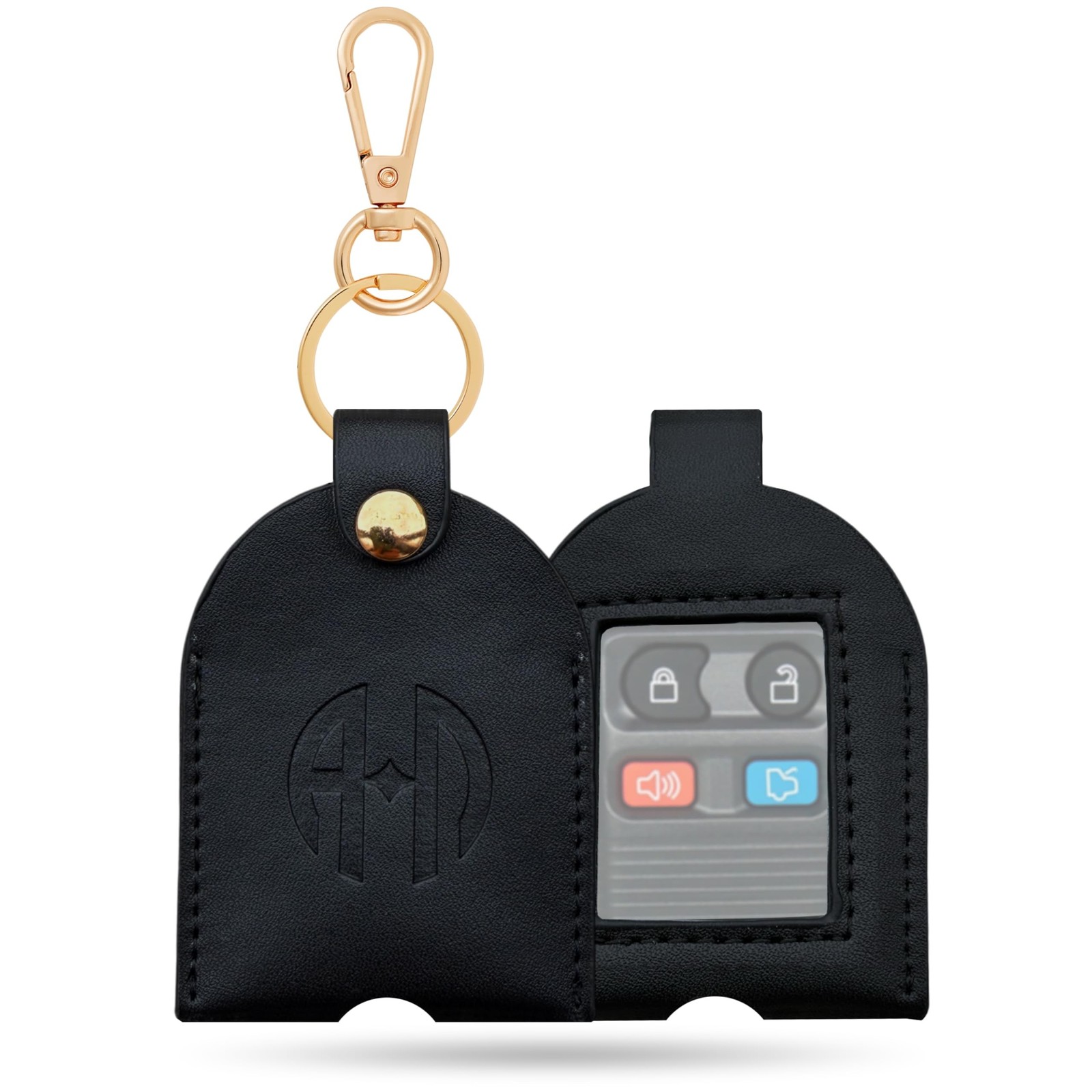 Leather Key Sleeve for Broken Car Key Loop Replacement Xlarge - Black 05