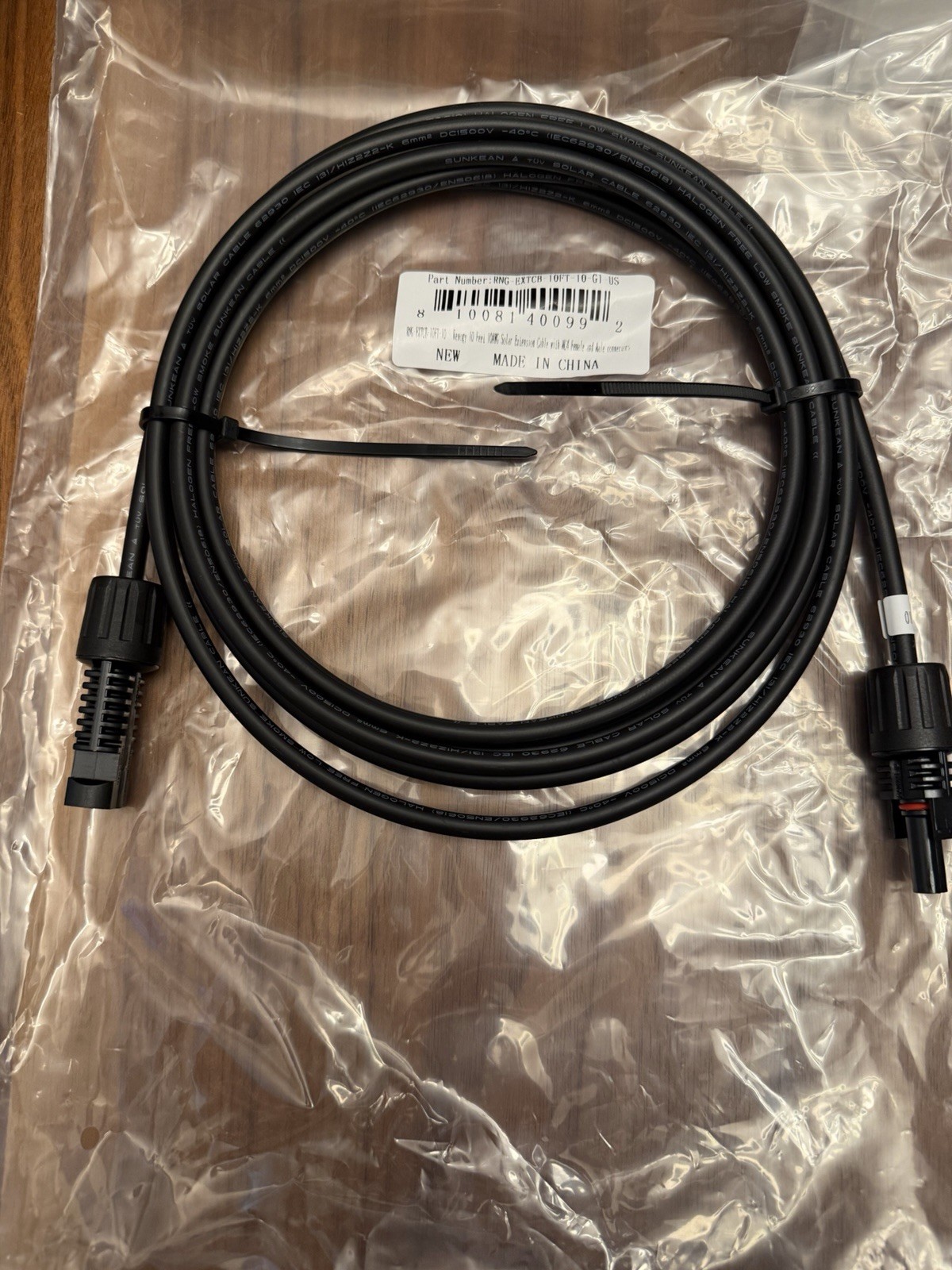 RENOGY 10ft Solar Extension Cable w/ MC4 Female & Male Conne