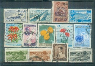 Lot ältere Briefmarken aus dem Libanon gestempelt