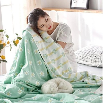 Cotton Six-layer Yarn Towel Quilt Class N Thin Blanket 6-layer
